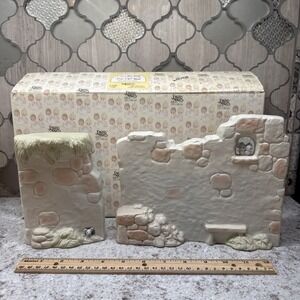 Precious Moments Nativity Two Section Wall Set E-5644 w/Box Vintage 1981